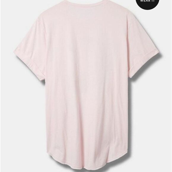 Torrid Graphic Relaxed Fit Cotton Crew Neck Side Slit Tee - Picture 3 of 4